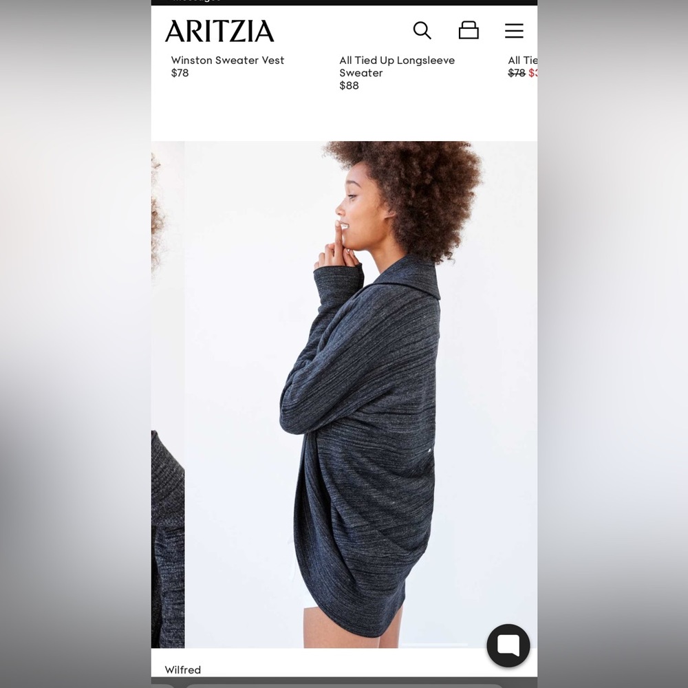 Wilfred Aritzia Diderot Cocoon Sweater Cardigan